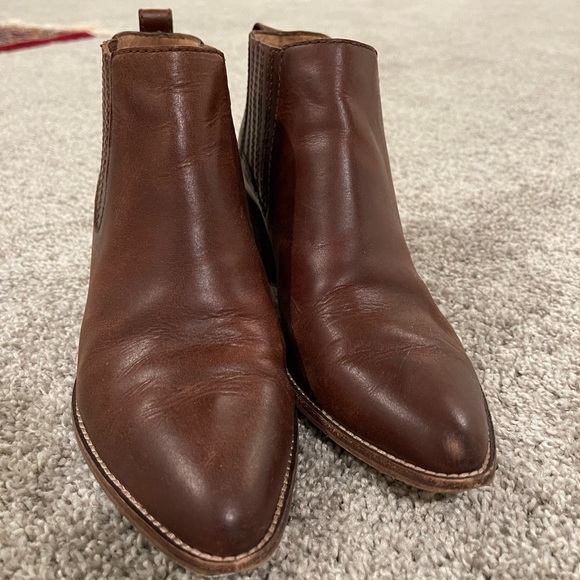 Dark Brown Leather Madewell Boots / Booties - Picture 2 of 6